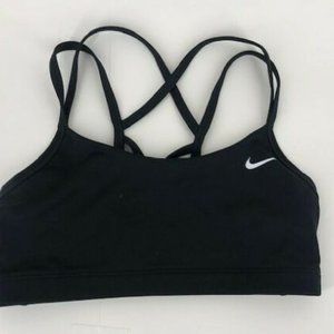 Nike Sport Bra with Cross Back-Black-Size 6